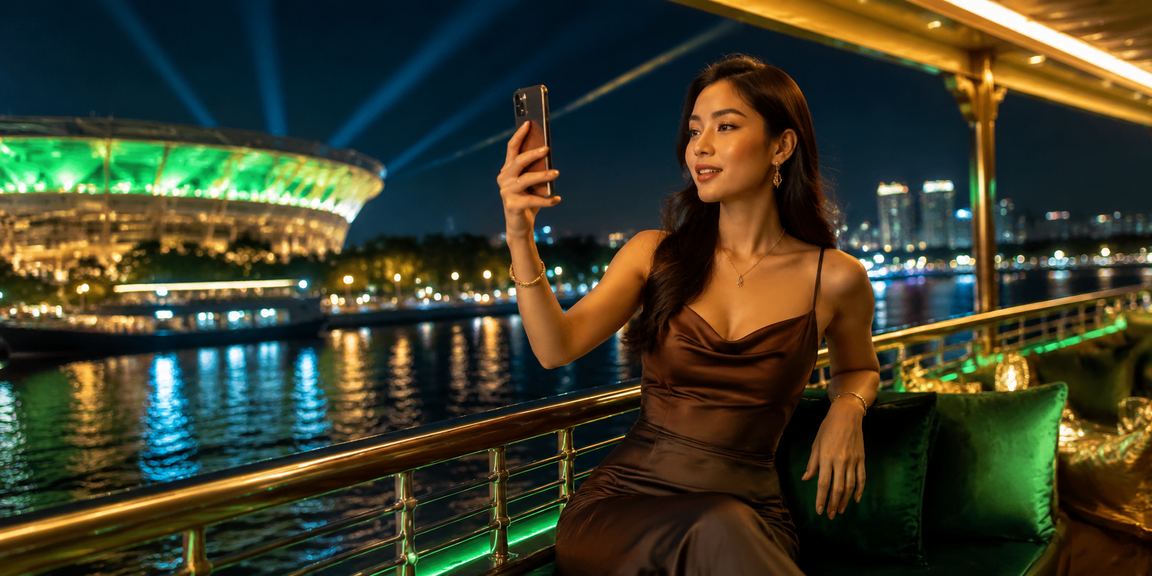 Người chơi bài tại quán cà phê miền Tây sông nước, không khí thân mật ấm cúng